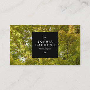Square Label 01a - Trees in Autumn Business Card