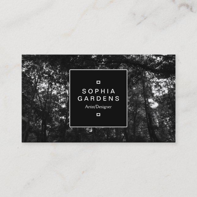 Square Label 02a - Dark Forest Business Card (Front)