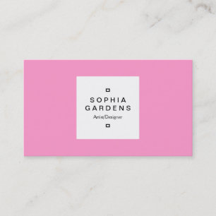 Square Label 03 - Pink Business Card
