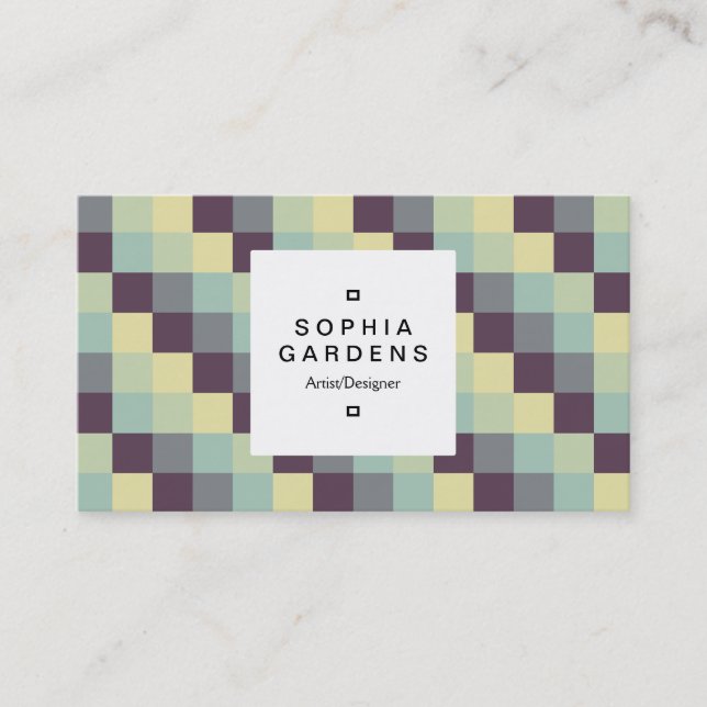 Square Label 03a - Colour Squares 011 Business Card (Front)