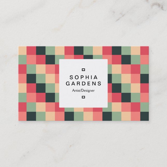 Square Label 03a - Colour Squares 015 Business Card (Front)