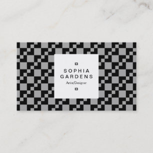 Square Label 03a - Domino Patchwork Business Card