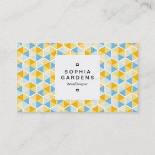 Square Label 03a - Hexagonal Pattern 03 Business Card
