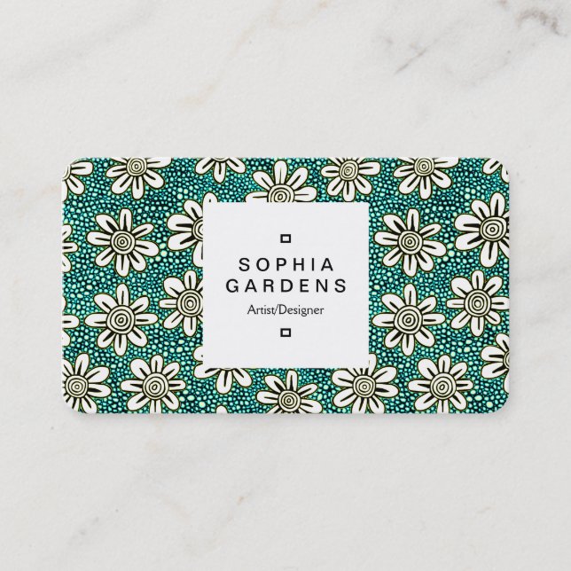 Square Label 03a - Pattern 140617 - Colours 01 Business Card (Front)