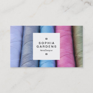 Square Label 03a - Reels of Cotton Business Card