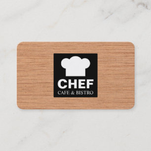 Square Label Cafe - Plywood Business Card