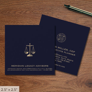Square Legal Justice Scale Logo QR Code Business Card