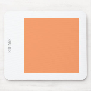 Square - Light Peach and White Mouse Pad