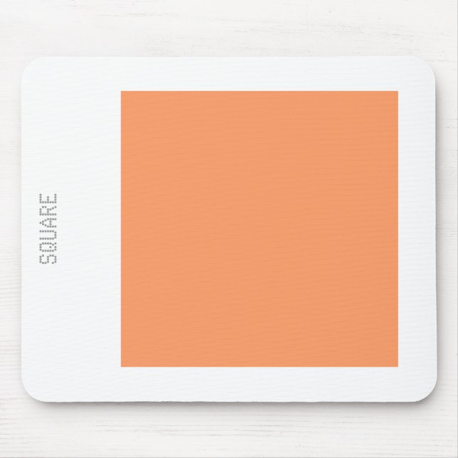 Square - Light Peach and White Mouse Pad (Front)
