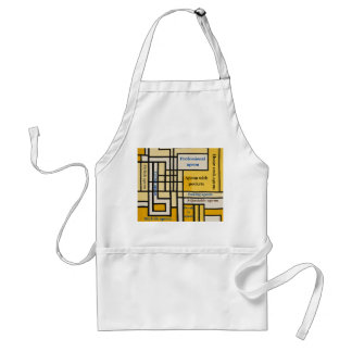 Square Line with Yellow Pattern Design -  Standard Apron