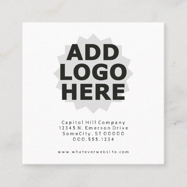 square logo appointment reminder card (Front)