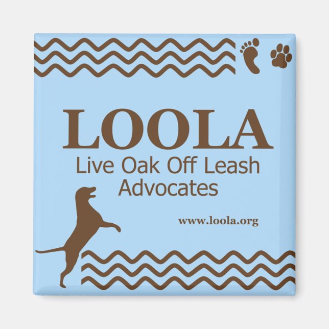 Square LOOLAorg Metal Magnet (Front)