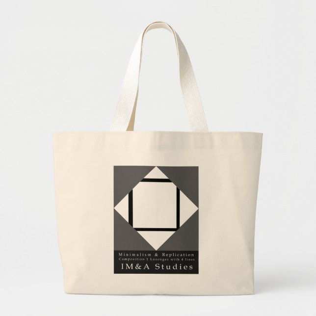 Square Lozenges Minimalist Replication Jumbo Tote (Front)