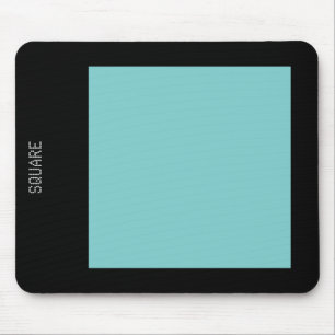 Square - Lt Blue Green and Black Mouse Pad