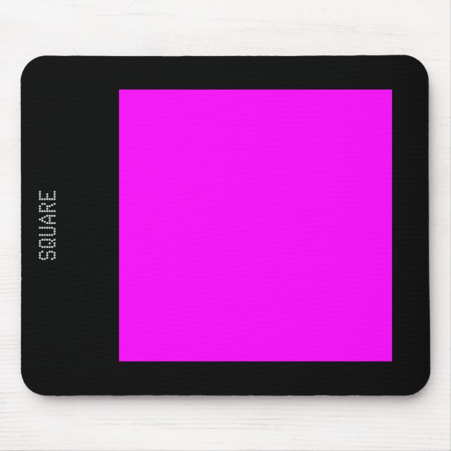 Square - Magenta and Black Mouse Pad (Front)