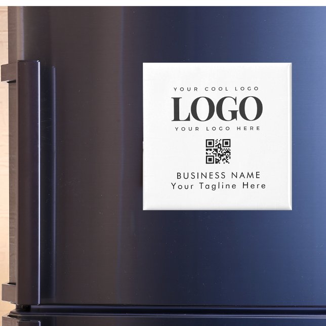 Square Magnet Add Custom Business Logo QR Code     (Creator Uploaded)