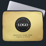 Square Magnet Gold & Black Business Logo Custom    Laptop Sleeve<br><div class="desc">This elegant laptop sleeve would be great for your business/personal needs. Easily add the desired logo by clicking on the "personalise" option.</div>