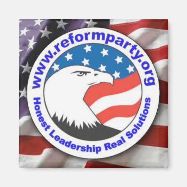 Square Magnet with Reform Party Logo (Front)