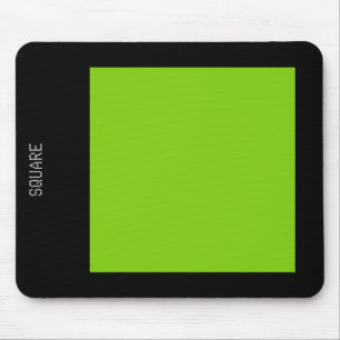 Square - Martian Green and Black Mouse Pad