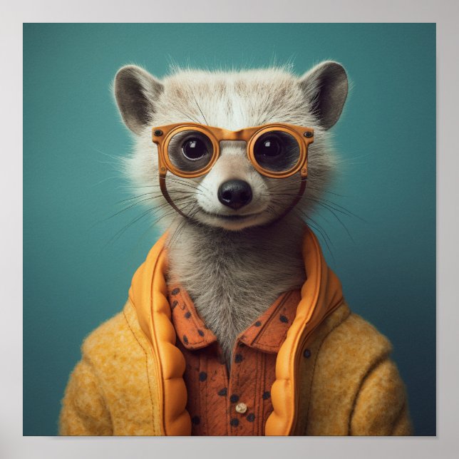 Square "Marvelous Meerkat" Poster (Front)