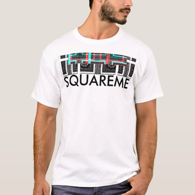 Square Me Have a Nice Day Basic T-Shirt Template (Front)