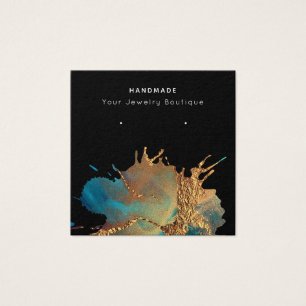 Square Modern Ink Splash Earring Display Cards