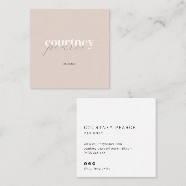 Square Modern professional business card (Front/Back)