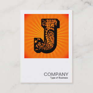 Square Monogram - Paisley Sunburst - J Business Card