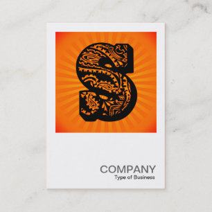 Square Monogram - Paisley Sunburst - S Business Card