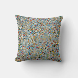 Square Mosaic Multi-coloured Tile Pattern (Photo) Cushion