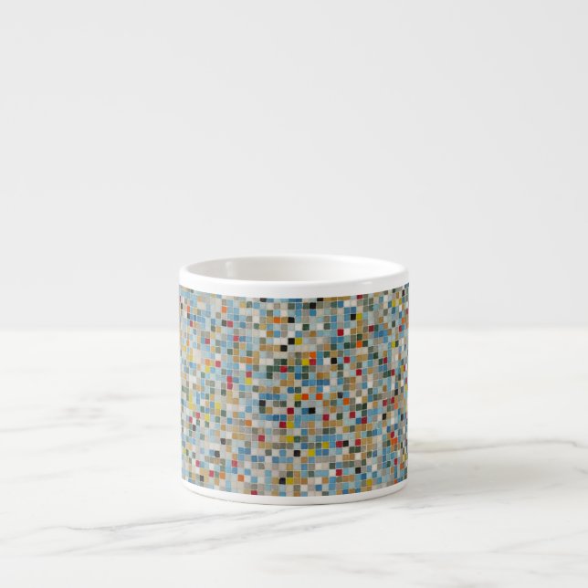 Square Mosaic Multi-coloured Tile Pattern (Photo) Espresso Cup (Front)