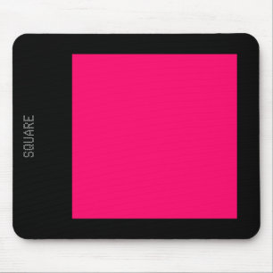 Square - Neon Red and Black Mouse Pad