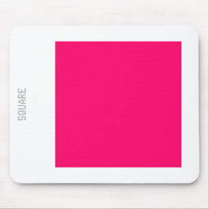 Square - Neon Red and White Mouse Pad