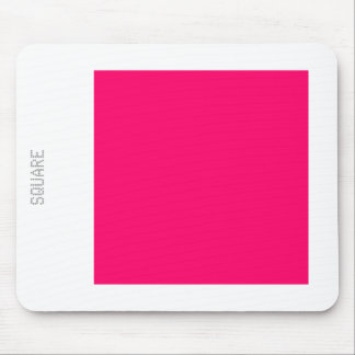 Square - Neon Red and White Mouse Pad