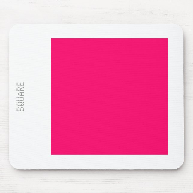 Square - Neon Red and White Mouse Pad (Front)