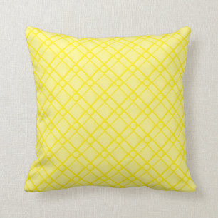 Square Oblong Circle From Yellow Textured Shapes Cushion