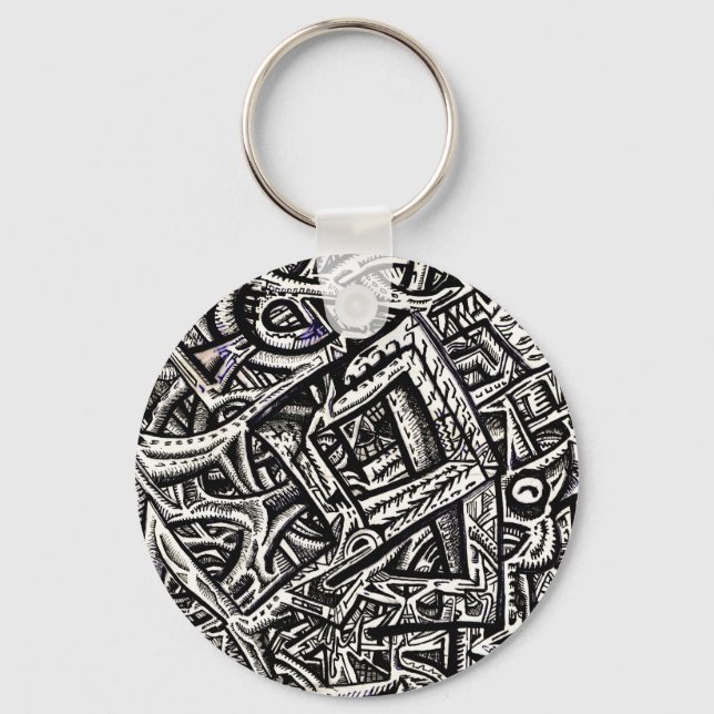 Square One, by Brian Benson Key Ring (Front)