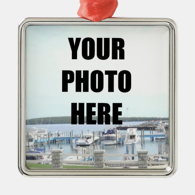 Square Ornament Photo Template (Front)
