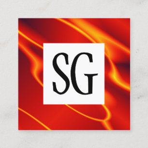 Square Panel - Initials - 120716(08) Business Card