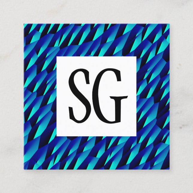 Square Panel - Initials - 190716(05) Square Business Card (Front)