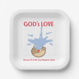 Square Paper Plate set with scripture 