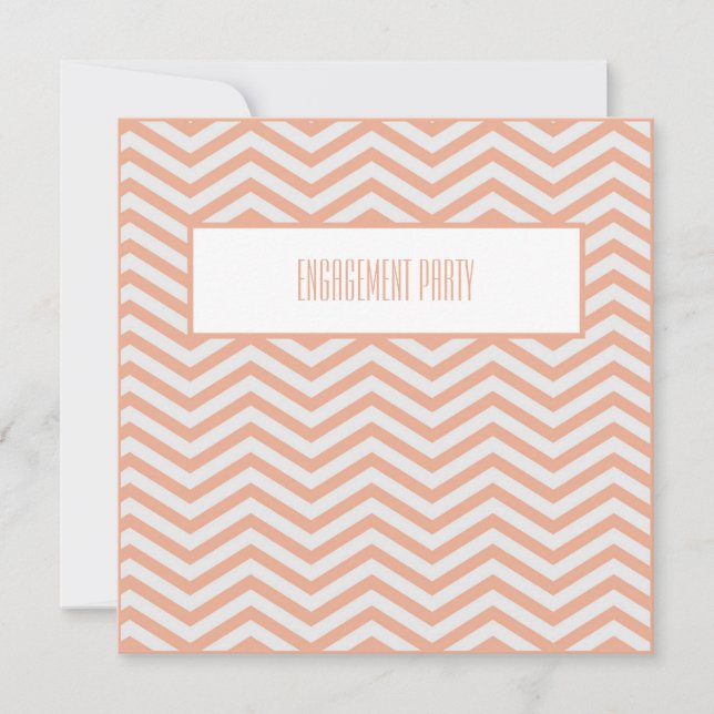 Square Pattern Invitation (Peach) (Front)