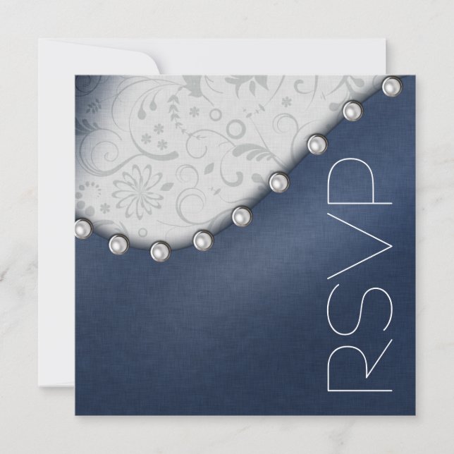 Square Pearl RSVP Invitation (Front)