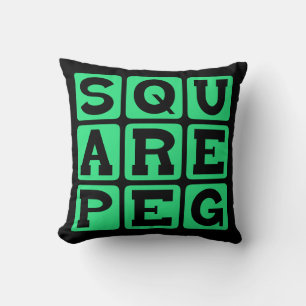 Square Peg in a Round Hole Cushion