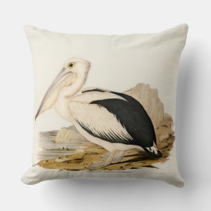 Square Pelican Throw Pillow Single-Sided