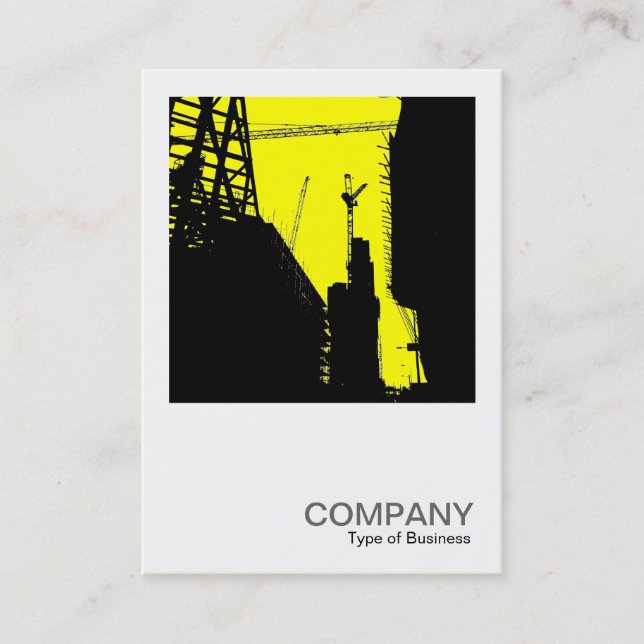 Square Photo 0104 - Under Construction - Yellow Business Card (Front)