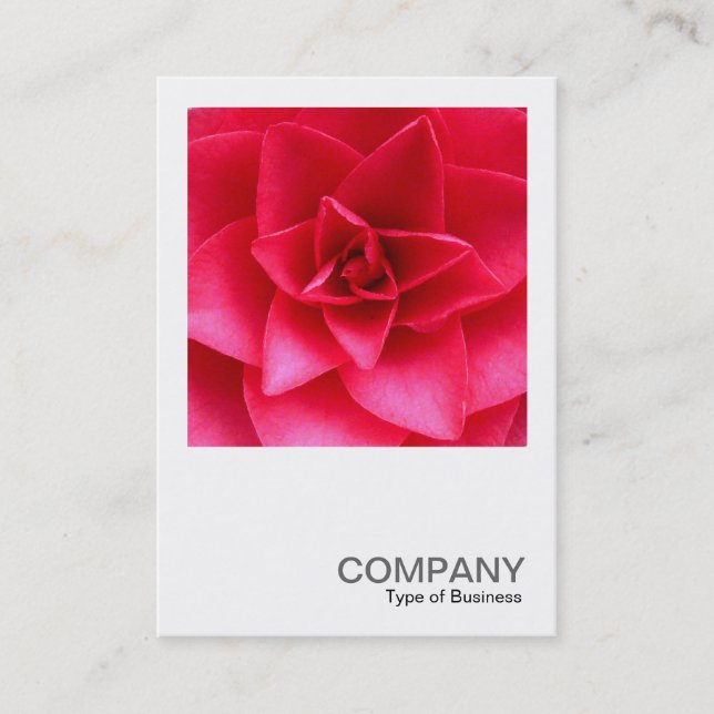 Square Photo 0145 - Red Camelia Business Card (Front)