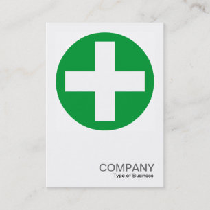 Square Photo 0155 - Big Plus Sign - Green Business Card