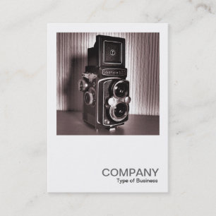 Square Photo 0173 - Vintage TLR Camera Warm toned Business Card