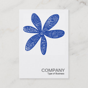 Square Photo 0212 - Pretty Flower - Navy Blue Business Card